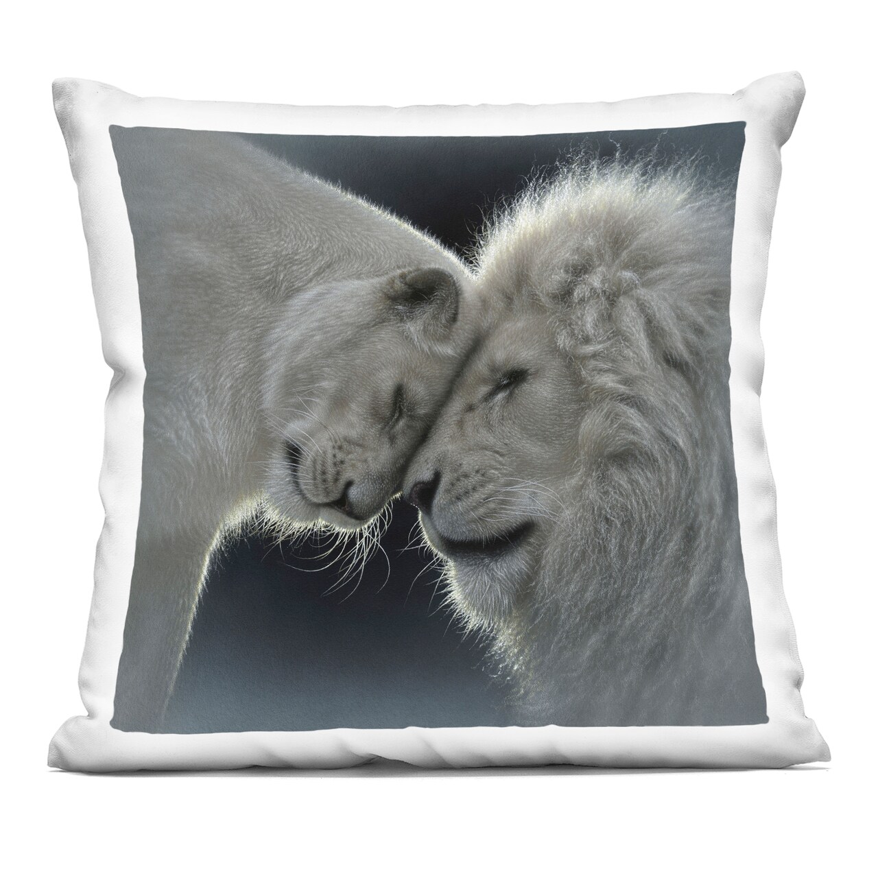 Stupell Industries White Lion Love Indoor Pillow, 18 x 7 x 18